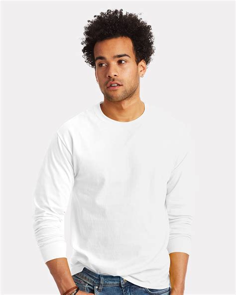 hanes authentic tshirt|hanes authentic long sleeve t shirt.